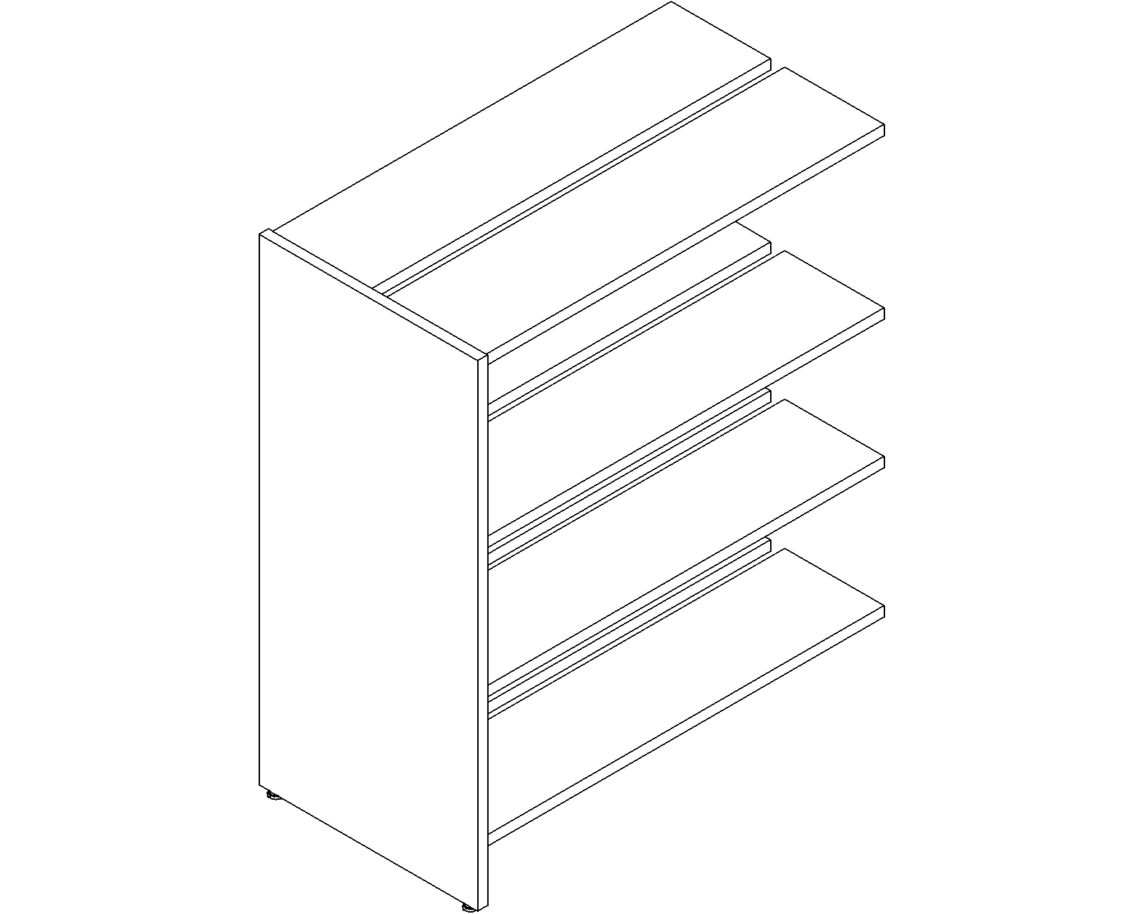 Lingo add-on - double-sided - H1220 - D250 - W1000 - 3D.dwg