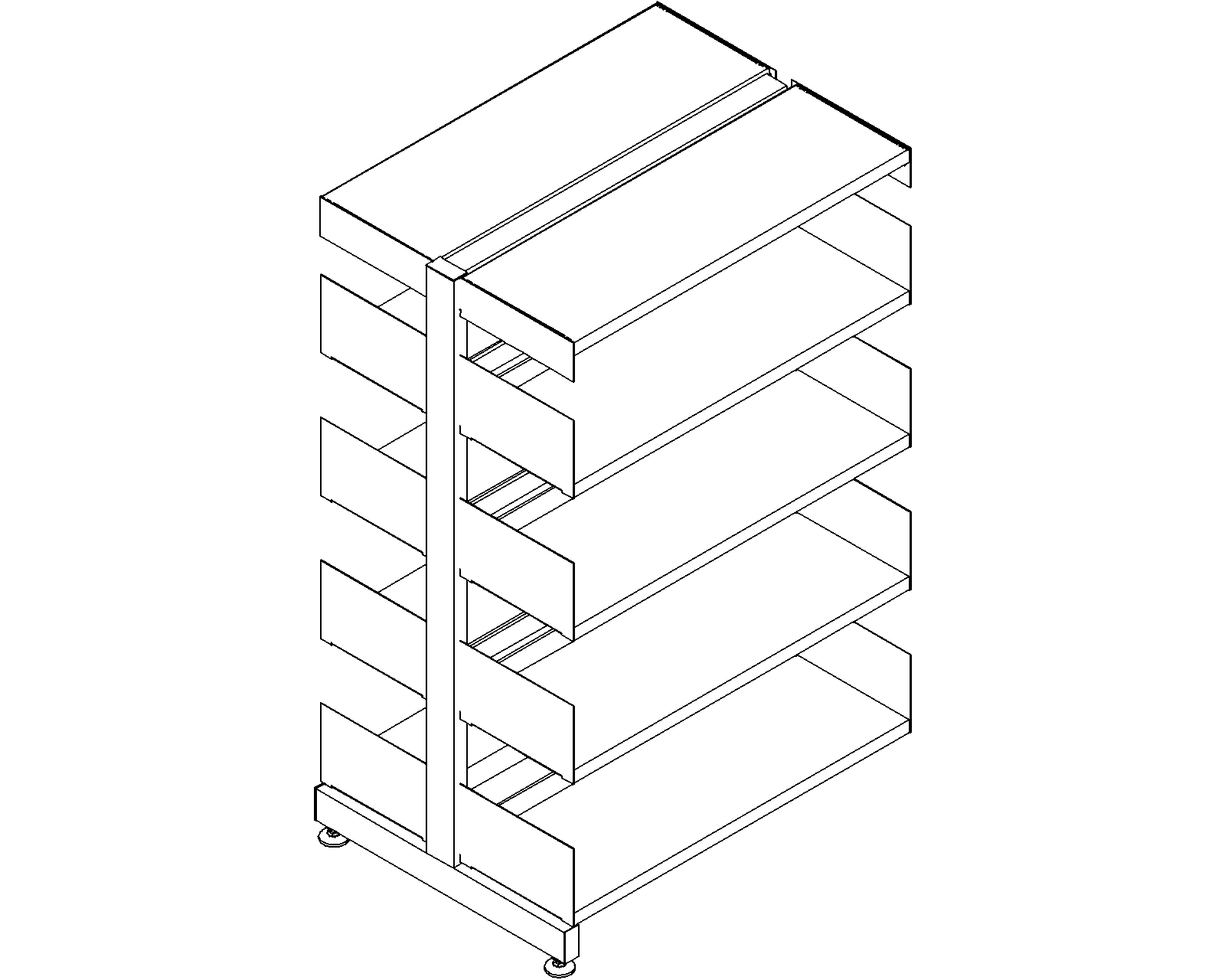 6030 add-on - double-sided - H1220 - D250 - W750 - 3D.dwg