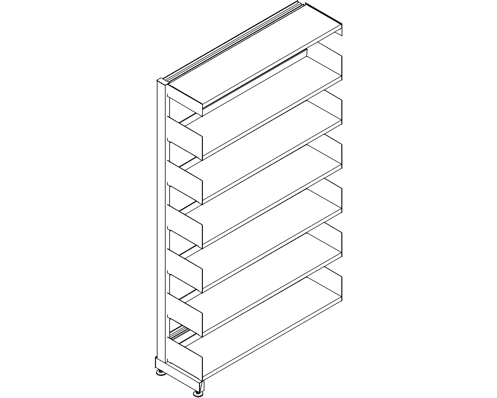 6030 add-on - single-sided - H1820 - D250 - W1000 - 3D.dwg