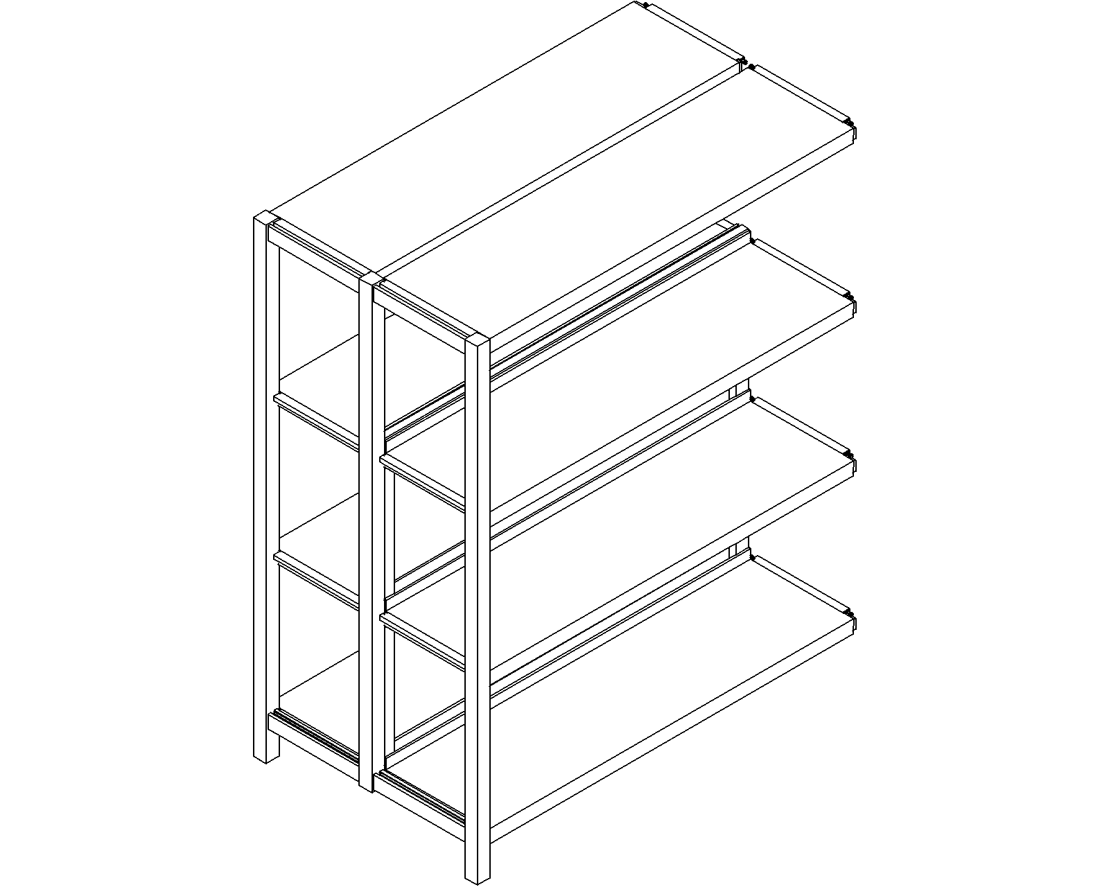 Uniflex add-on – double-sided – H1100 – D250 – W900 – 3D.dwg