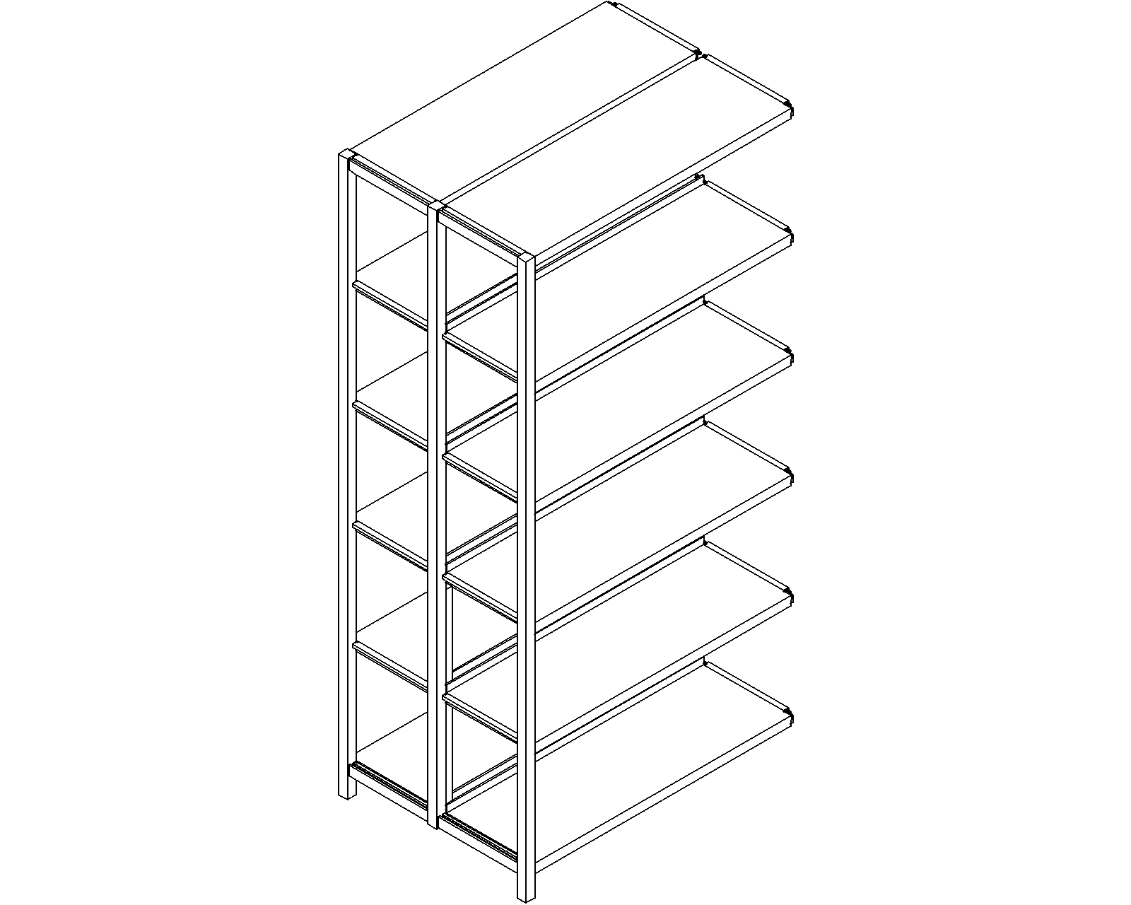 Uniflex add-on – double-sided – H1860 – D300 – W900 – 3D.dwg