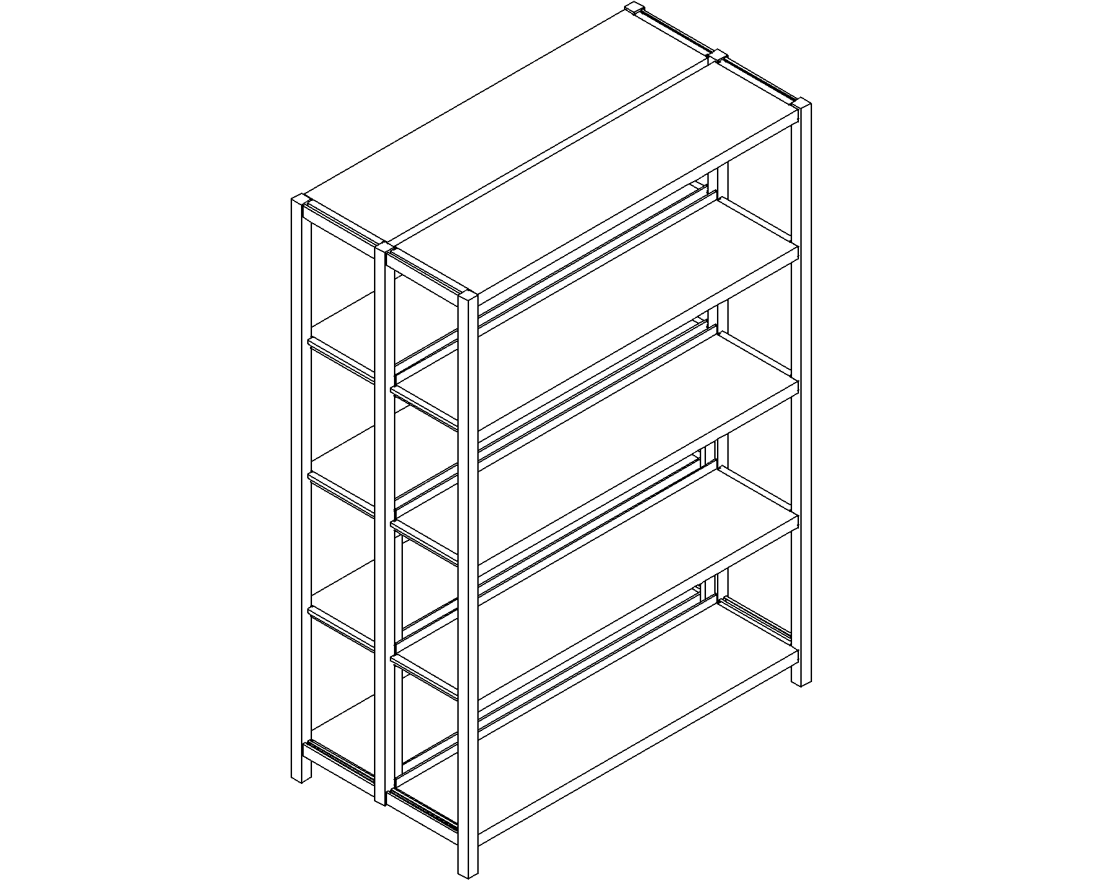 Uniflex starter – double-sided – H1500 – D250 – W1000 – 3D.dwg