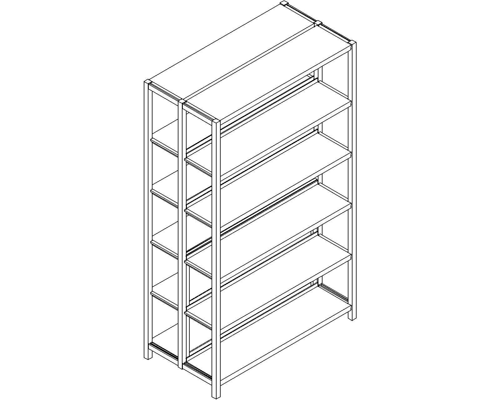 Uniflex starter – double-sided – H1750 – D250 – W1000 – 3D.dwg