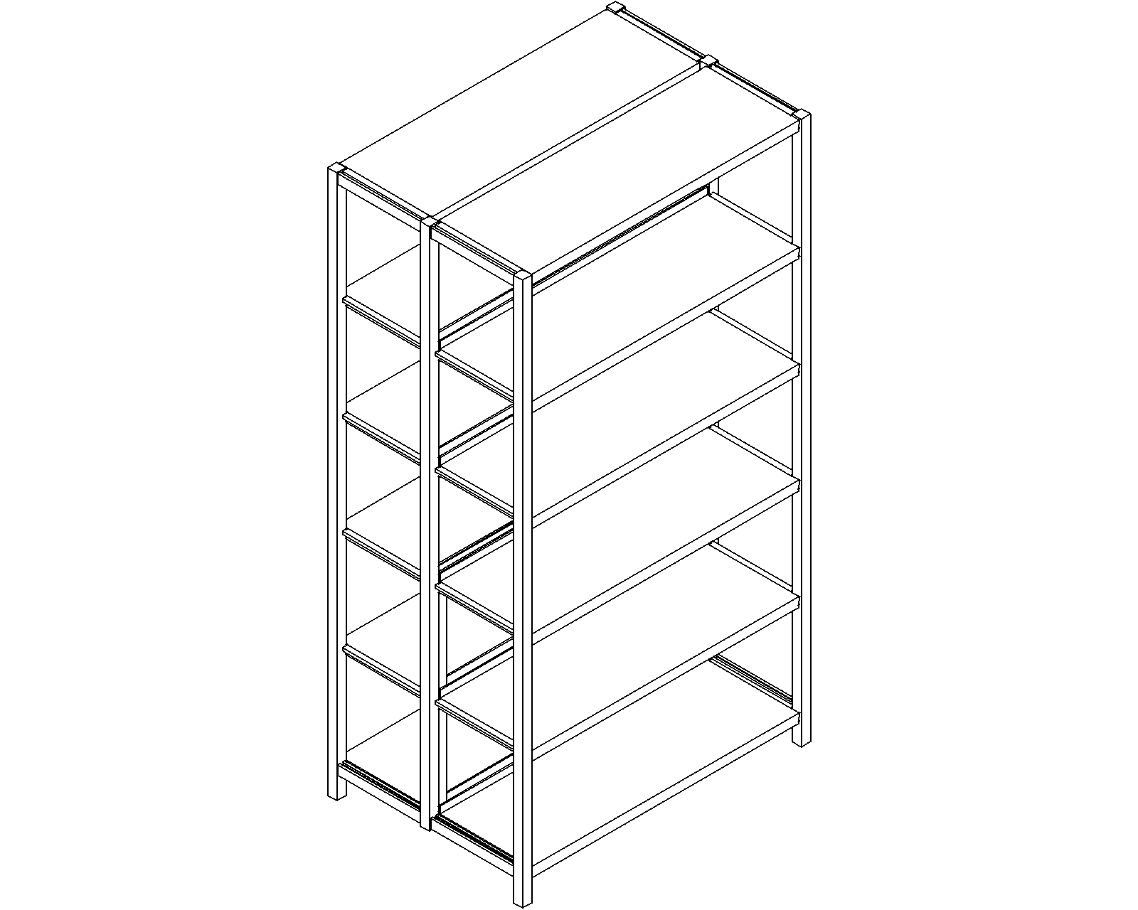 Uniflex starter – double-sided – H1750 – D300 – W900 – 3D.dwg