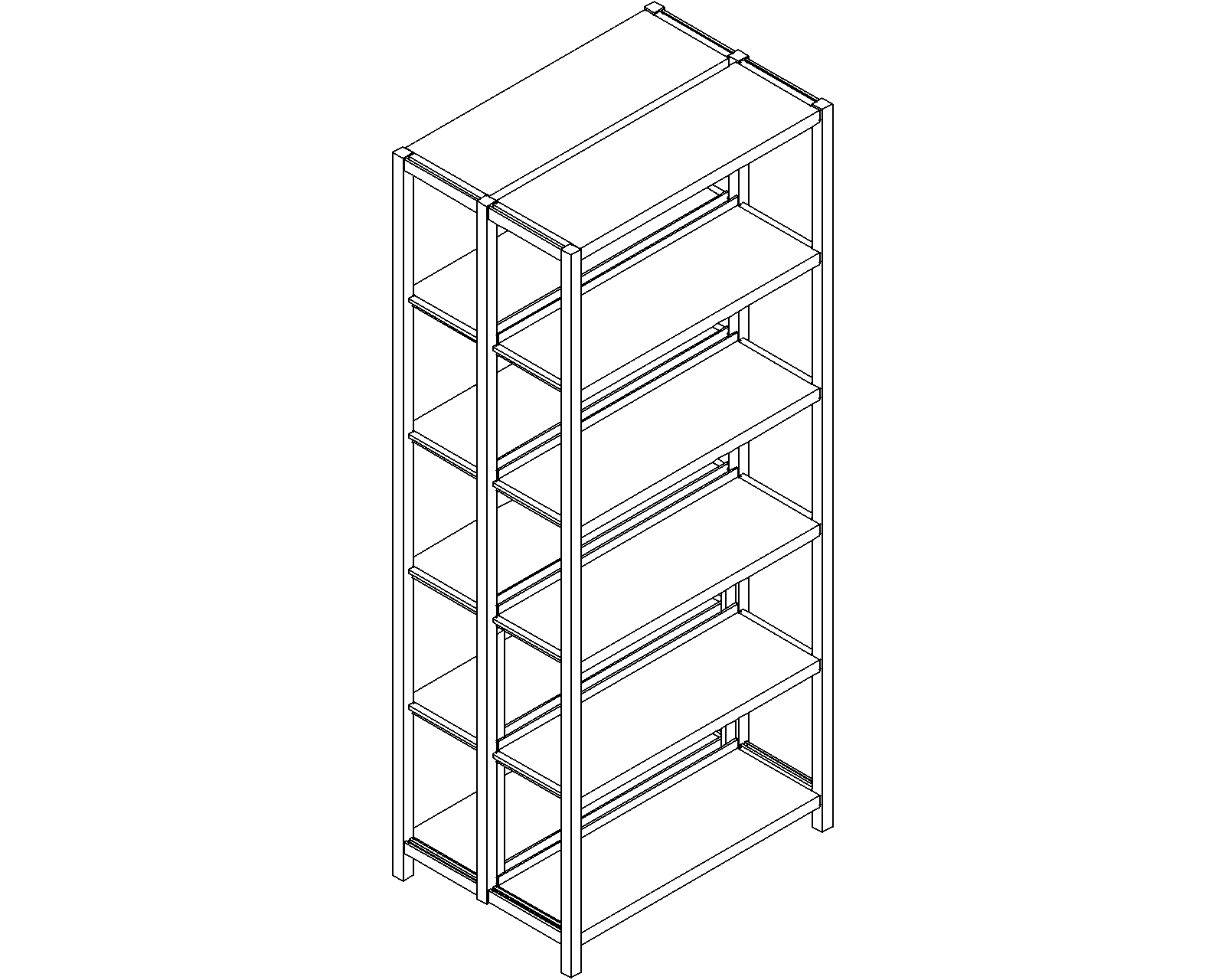 Uniflex starter – double-sided – H1860 – D250 – W750 – 3D.dwg